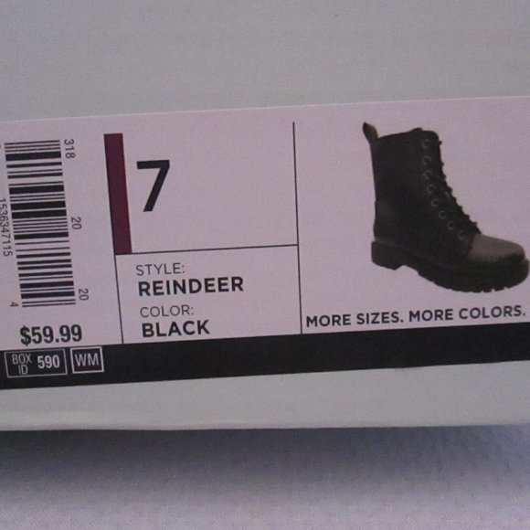 💥SO REINDEER WOMEN’S COMBAT BOOTS BLACK💥 WORN ONCE. EXCELLENT CONDITION; tag. - Picture 10 of 16